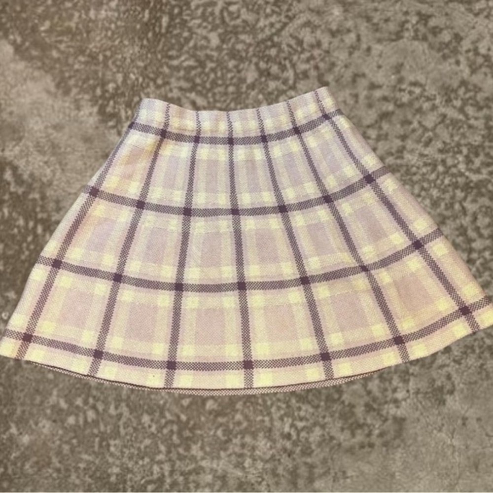 whimsy coquette bratz cottage fairy vintage cotton plaid y2k purple mini skirt - Picture 5 of 9